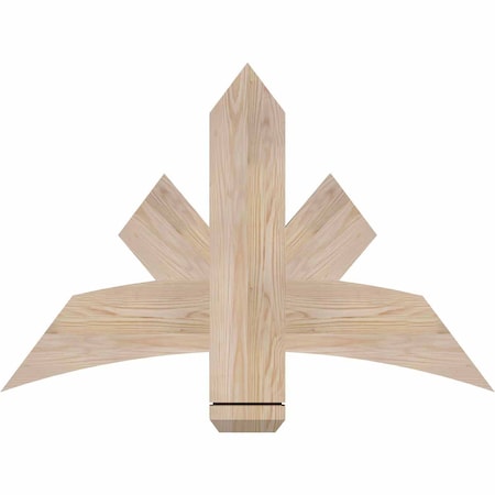 Ekena Millwork Alberta Smooth Timber Gable Bracket, Douglas Fir, 36"W x 24"H x 1 1/2"D x 5 1/2"F, 16/12 Pitch GBW036X24X0206ALB00SDF